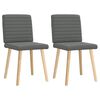 vidaXL Chaises &agrave; manger lot de 2 gris fonc&eacute; tissu