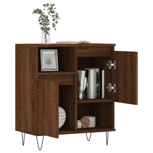 vidaXL Buffet Ch&ecirc;ne marron 60x35x70 cm Bois d'ing&eacute;nierie