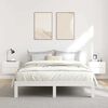 vidaXL Tables de chevet 2pcs Blanc brillant 40x30x30cm Bois ing&eacute;nierie