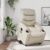 vidaXL Fauteuil inclinable de massage &eacute;lectrique cr&egrave;me similicuir