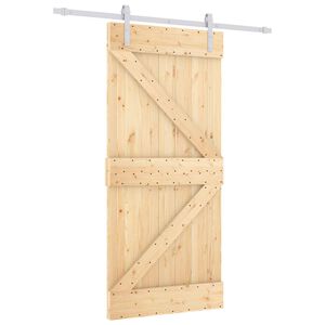 vidaXL Porte coulissante 90 x 210 cm Bois de pin massif