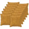 vidaXL Housse de coussin 12 pc HOUTEN Jaune 50 x 50 cm