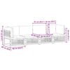 vidaXL Salon de jardin avec coussins 4 pcs bois d'acacia massif
