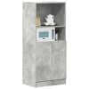 vidaXL Armoire de cuisine gris béton 57x41,5x131,5 cm bois ingénierie