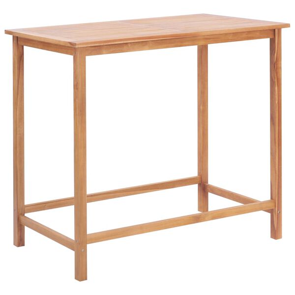 vidaXL Table de bar de jardin 120x65x110 cm Bois de teck solide