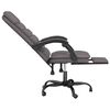 vidaXL Fauteuil de massage inclinable de bureau Gris Similicuir