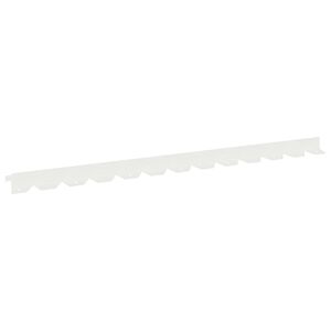 vidaXL Bordure de Pelouse 10 pcs 102 x 4 x 4 cm Acier Blanc
