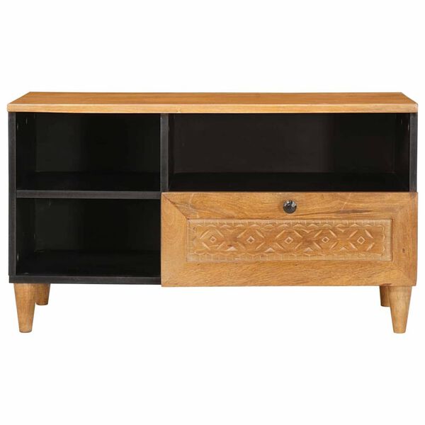 vidaXL Unites TV Marron Clair 80 x 33 x 46 cm Bois d'ing&eacute;nierie
