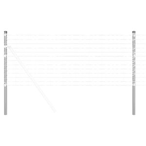 vidaXL Poteau de clôture. 2 pcs Argenté 50 cm Acier peint par poudre