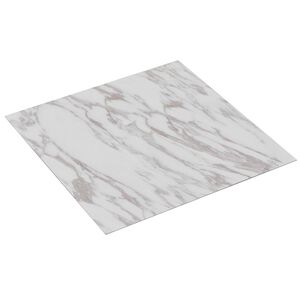 vidaXL Planches de sol 5,11 m&sup2; 55 pcs PVC Marbre blanc