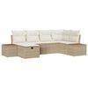 vidaXL Ensemble de canap&eacute; de jardin Beige polyrotin