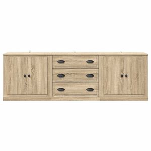 vidaXL Buffets 3 pcs Ch&ecirc;ne sonoma Bois d'ing&eacute;nierie
