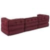 vidaXL Canap&eacute; modulaire 3 pcs Marron tissu