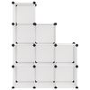 vidaXL Cubes de rangement 9 pcs Transparent PP