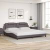 vidaXL Cadre de lit Viana sans matelas gris 200x200 cm similicuir