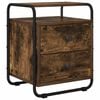 vidaXL Table de chevet Ch&ecirc;ne fum&eacute; Bois d'ing&eacute;nierie