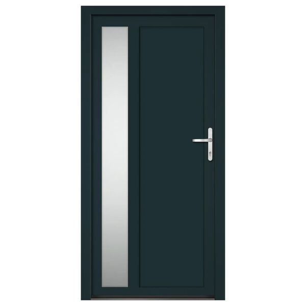 vidaXL Porte d'entr&eacute;e anthracite 98x200 cm PVC