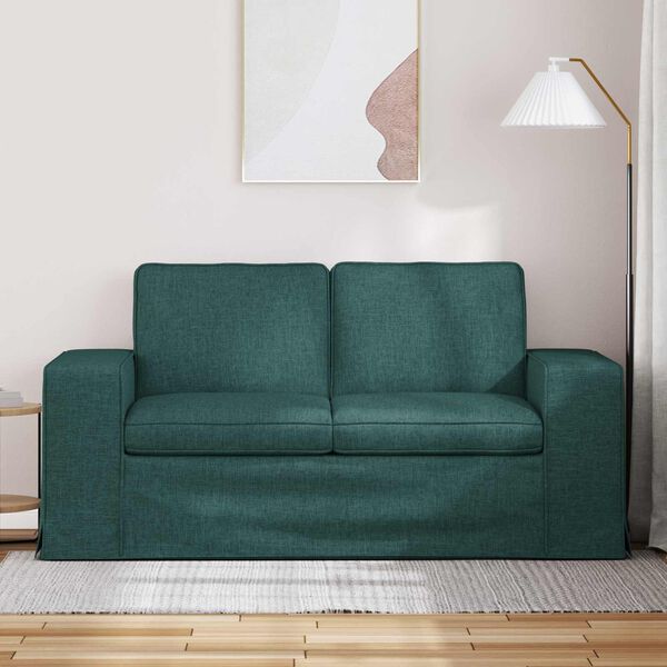 vidaXL Canap&eacute; Vert fonc&eacute; 162 x 80 x 82 cm tissu