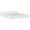 vidaXL Cadre de lit sans matelas blanc 140x190 cm bois de pin massif