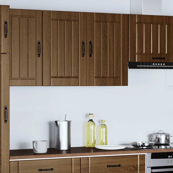 vidaXL Armoire murale de cuisine Lucca ch&ecirc;ne marron bois ing&eacute;nierie