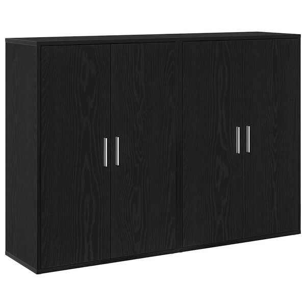 vidaXL Buffet 2 pcs Chêne noir 60 x 31 x 84 cm Bois d'ingénierie