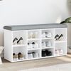 vidaXL Banc &agrave; chaussures Blanc 102x32x50 cm Bois d'ing&eacute;nierie