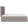 VidaXL Cadre de lit ottoman avec matelas taupe 160x200 cm tissu