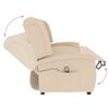 vidaXL Fauteuil de massage inclinable à 3 places crème tissu