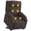 vidaXL Fauteuil inclinable de massage &eacute;lectrique Marron fonc&eacute; Tissu