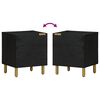 vidaXL Table de chevet noir 40x33x46 cm bois de manguier solide