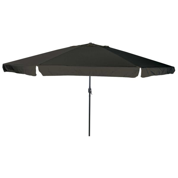 vidaXL Parasol de jardin Noir 395 x 395 x 245 cm Polyester et Acier