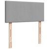 vidaXL Sommier &agrave; lattes de lit avec matelas Gris clair 90x200 cm Tissu