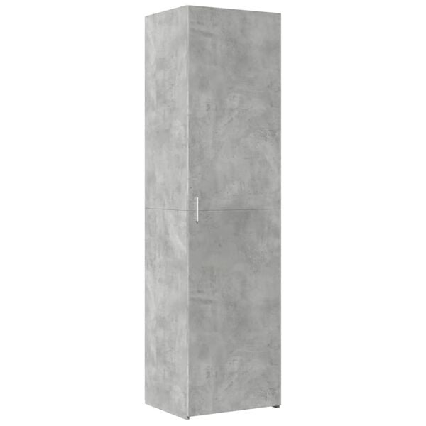 vidaXL Buffet haut gris béton 50x42,5x185 cm bois d'ingénierie