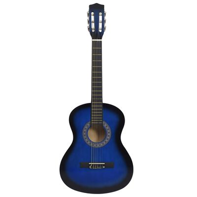 vidaXL Guitare classique avec sac pour débutants Bleu 3/4 36"