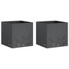 vidaXL Cache-pot de jardin 2 pc Anthracite 50 x 50 x 49 cm