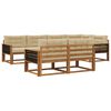 vidaXL Ensemble de canap&eacute;s d'ext&eacute;rieur 8 pc Naturel et Beige