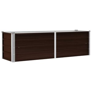 vidaXL Lit sur&eacute;lev&eacute; de jardin Marron 160x40x45 cm Acier galvanis&eacute;