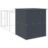 vidaXL Niche pour chien avec cour anthracite 165x455x181 cm