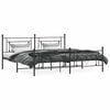 vidaXL Cadre de lit m&eacute;tal sans matelas avec pied de lit noir 193x203cm