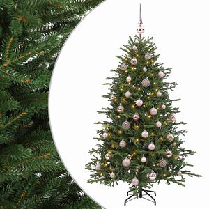 vidaXL Sapin de No&euml;l artificiel avec boules 120 cm 150 LED Blanc chaud