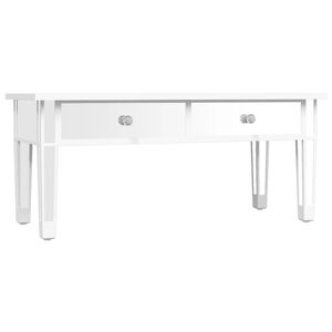 vidaXL Table basse &agrave; miroir 106x45x45 cm Bois d'ing&eacute;nierie et verre