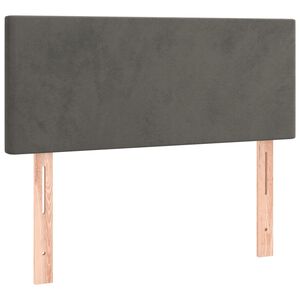 vidaXL T&ecirc;te de lit Gris fonc&eacute; 100x5x78/88 cm Velours