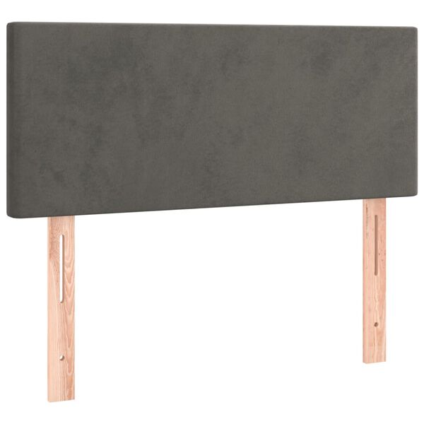 vidaXL Tête de lit Gris foncé 100x5x78/88 cm Velours