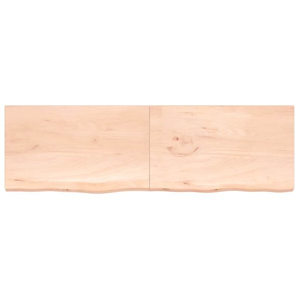 vidaXL Dessus de table 200x60x(2-4) cm bois de ch&ecirc;ne massif non trait&eacute;