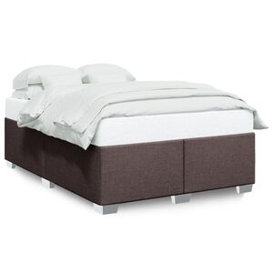 vidaXL Cadre de lit sans matelas marron fonc&eacute; 140x200 cm tissu