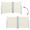 vidaXL Auvent latéral double rétractable de patio 170x600 cm Crème