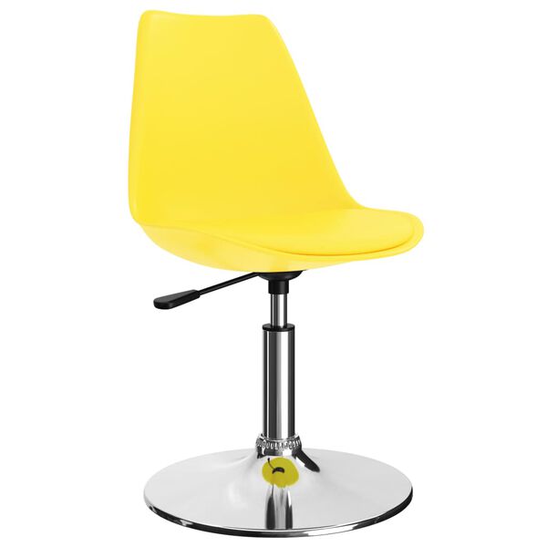 vidaXL Chaises &agrave; manger pivotantes lot de 2 jaune similicuir