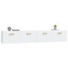 vidaXL Armoires murales 2 pcs Blanc 100x36,5x35 cm Bois d'ing&eacute;nierie
