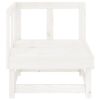 vidaXL Canapés d'angle de jardin 2 pcs blanc bois de pin massif