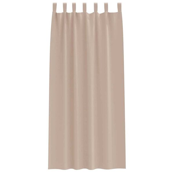 vidaXL Rideaux occultants avec anneaux 2 pcs Taupe 225 x 140 cm